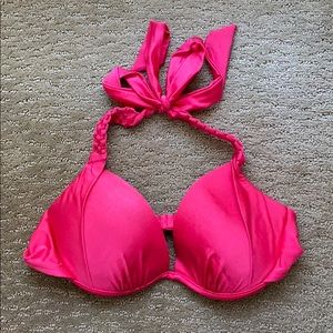 🌟 NEW-ish Bikini Halter Top- Fuchsia Pink